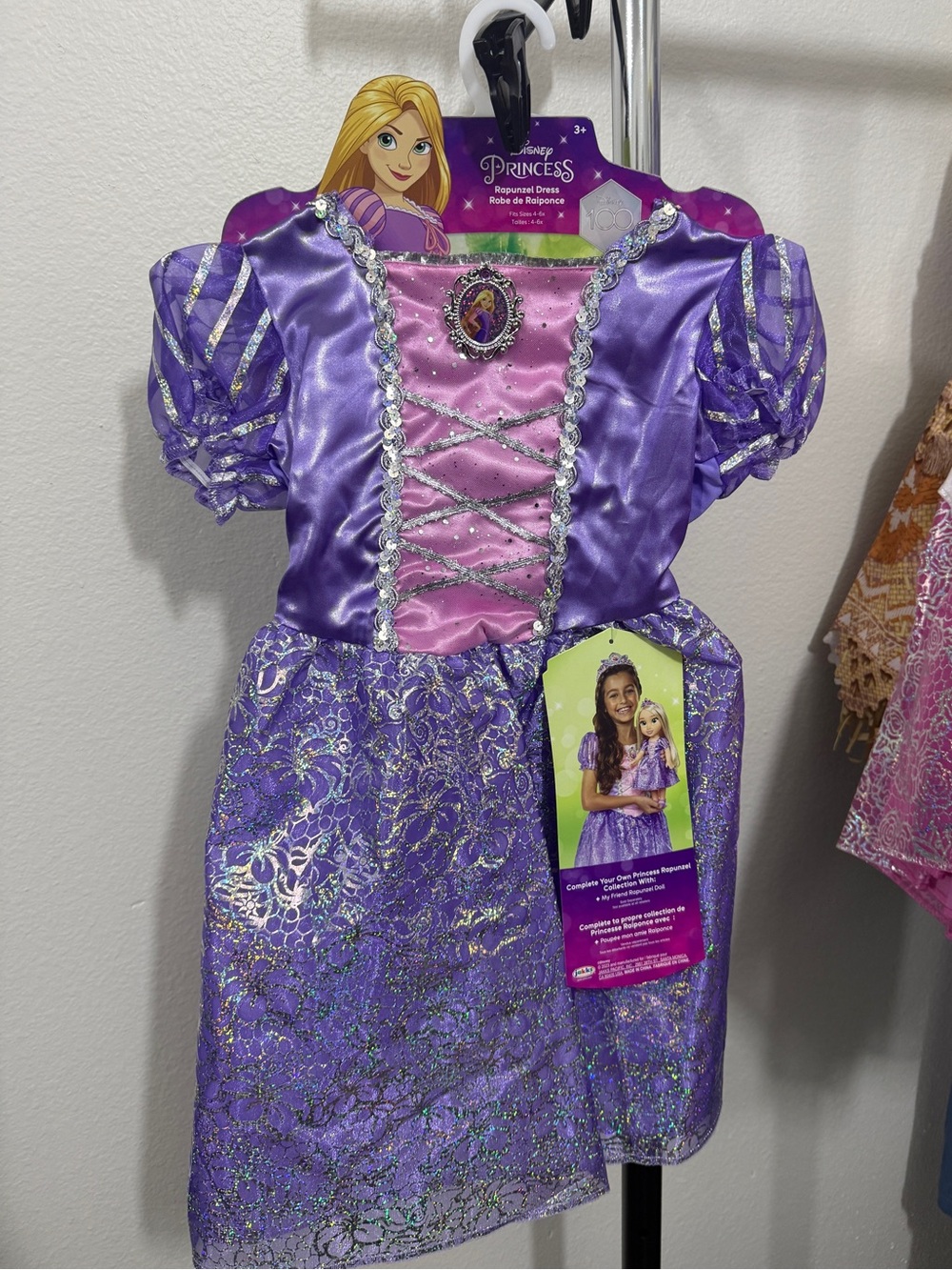 Disney Rapunzel Satin Purple and Pink Princess Dress